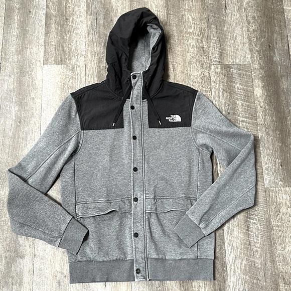 The North Face Gray and Black Hoodie Jacket Medium - Picture 1 of 9